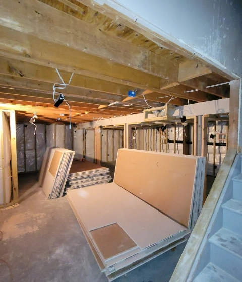 Basement finishing west windsor - before